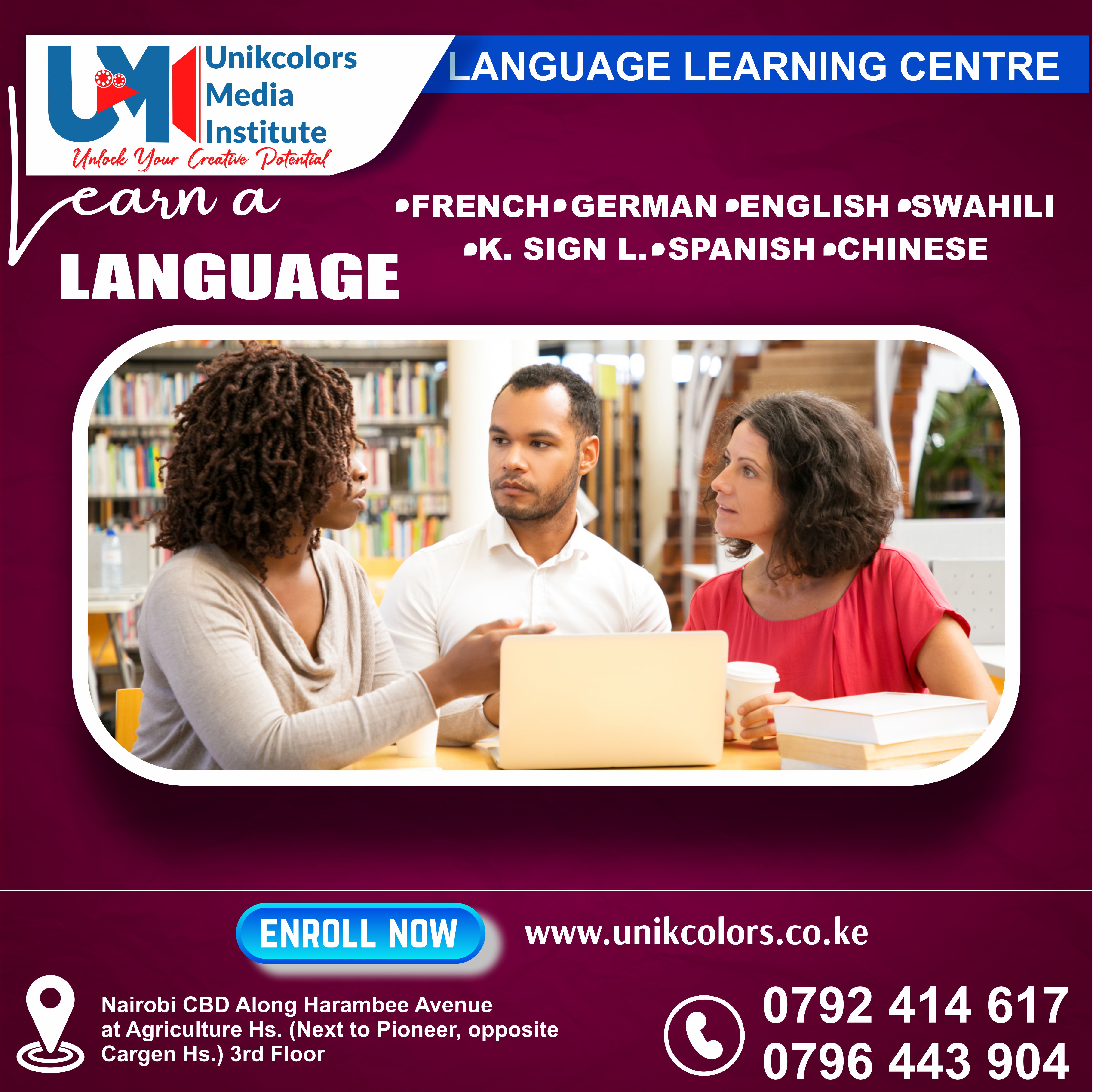 LANGUAGE TRAINING CENTRE - GERMAN | ENGLISH | FRENCH | CHINESE | SPANISH | SWAHILI | KENYA SIGN LANG